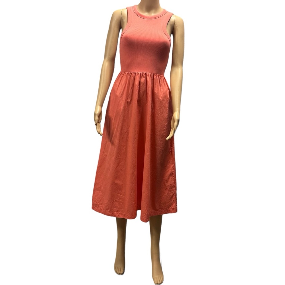Sleeveless Coral Midi Dress
